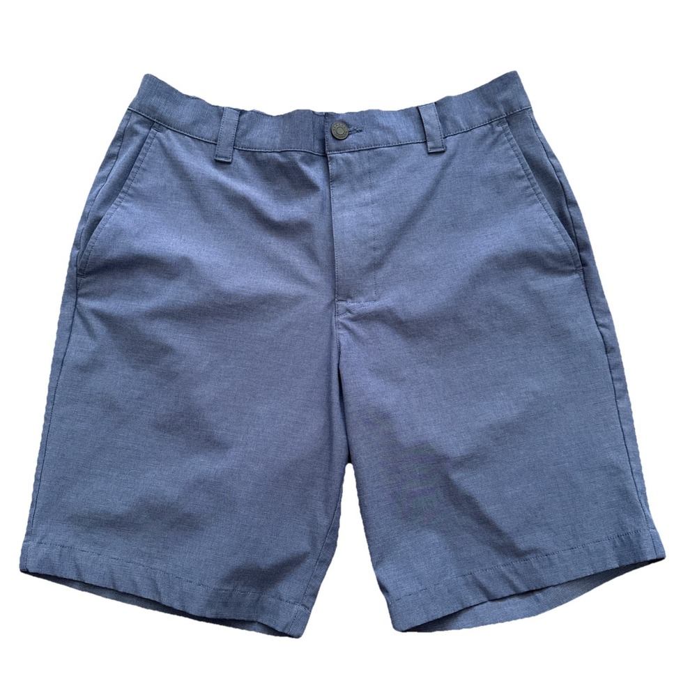 Banana Republic Golf Shorts Men 34 Blue 9 Inseam Lightweight Chino Stretch